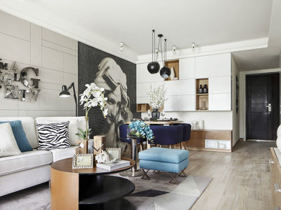 银诚东方国际95平米现代风格二居装修案例