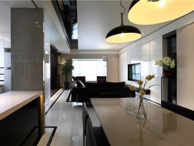 恒大金碧天下166平米四居室现代简约装修案例