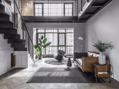 国博城现代风格360平米装修案例