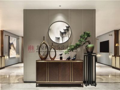 贵阳1200平方现代中式办公室装修案例