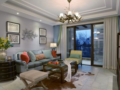 华润二十四城80平米二居浪漫田园风格装修案例