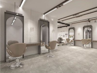 300平现代艺术风格美容美发休闲中心