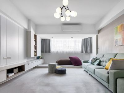 中建滨江星城108平米现代三居室装修案例