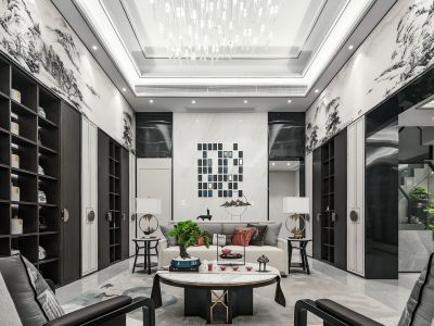 金科金辉博翠山新中式风格278平米装修案例