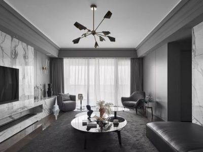 中海黎香湖现代风格116平米装修案例