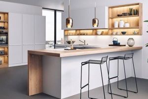 [成都现代装饰]开放式厨房装集成灶，好看实用