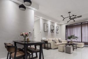 [成都现代装饰]120㎡三房空间设计简洁特漂亮