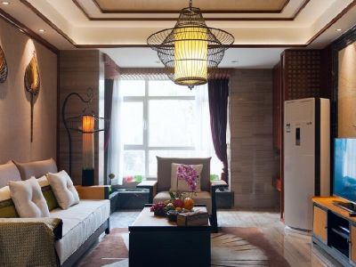 恒宇北城115平三居室新中式风格装修案例