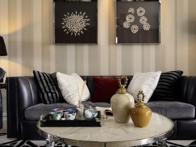 新科庭院150平三居室后现代风格装修案例