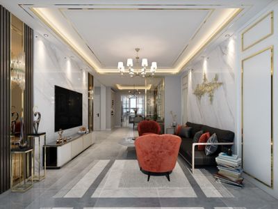 元森北新时代简约风格三室两厅120平米装修案例