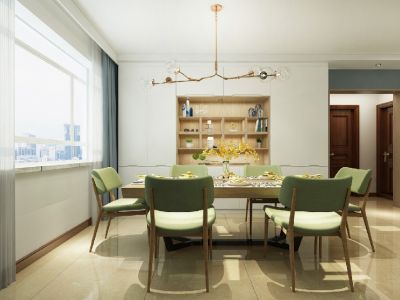 凯德风尚现代简约三居室120平米装修案例