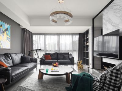 安宁碧桂园简约风格130平米三室两厅装修案例