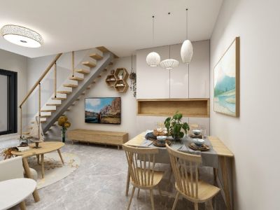 中粮御岭湾140平米现代风格复式装修案例