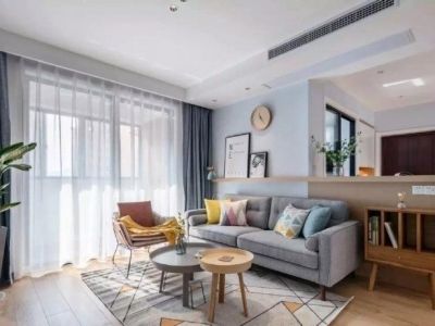 浣花小区北欧风格102平米三居室装修案例