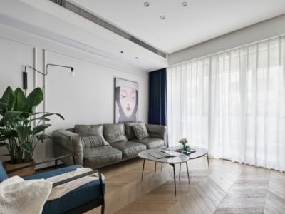 首钢铂鹭风华现代风格160平米复式装修效果图案例