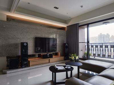 美洲花园棕榈湾108平方米三居室现代简约装修案例