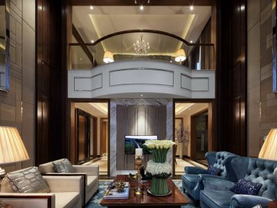 中粮祥云里241㎡白色新古典风格风格装修案例