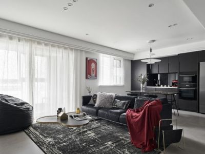 两江春城现代风格130平米三居室装修设计图片案例