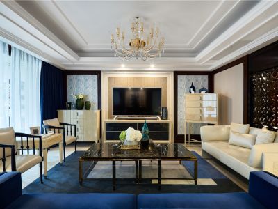 中德英伦联邦轻奢风格149平米四室两厅装修案例