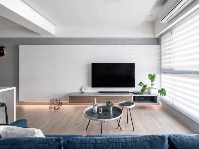 两岸风华107平米现代简约三居室装修案例