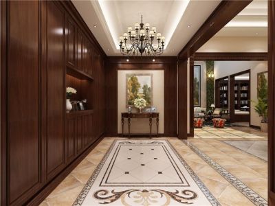 华新锦绣尚郡美式经典300平米别墅装修案例