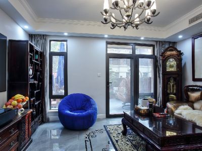 九龙湾140平三居室混搭风格装修案例