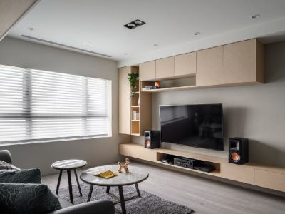 东港蓝湾116平三居室北欧极简风格装修案例