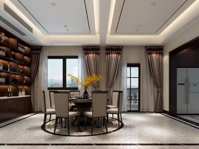 博客小镇中式330平米别墅装修案例