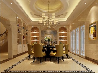 龙湖悠山郡二期欧式豪华350平米别墅装修案例