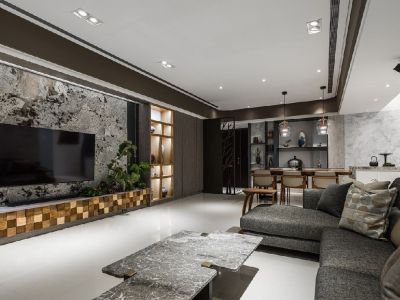 富力白鹭湾148平米现代风格装修案例