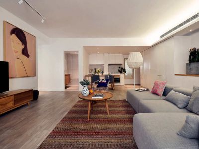 七一城市森林花园115㎡三居室简约风格装修案例