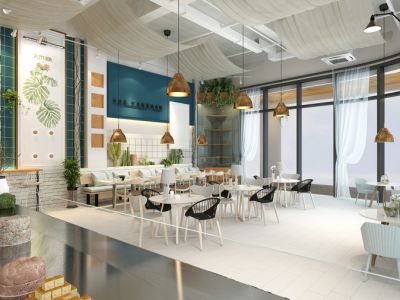 鲜甜西餐厅港式风格178平米装修效果图案例