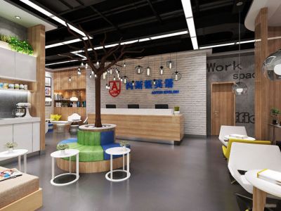 办公室现代风格260平米装修效果图案例