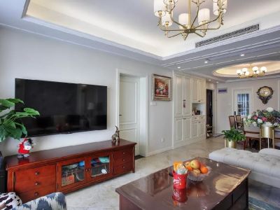 中和新城115平三居室简美风格装修案例