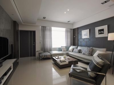 万科国宾润园港式风格126平米三居室装修案例