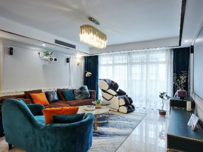 金阁新城138平三居室现代简约风格装修案例