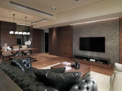 天府美岸现代风格136平米三居室装修案例