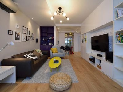 洲际银海湾现代风格103平米三居室装修案例