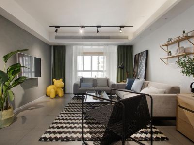 朗基御今缘北欧风格130平米三居室装修案例