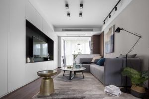 [崇州宏方装饰]开放厨房吧台，不大的卧室，设计巧妙