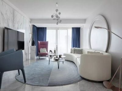 新城·朗隽大都会108平米现代简约三居室装修案例