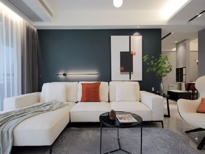 公园大道1号116平三居室现代简约风格装修案例