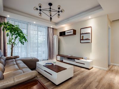 明豪澜庭145平三居室北欧极简风格装修案例