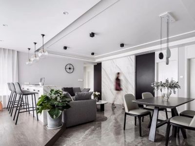 光华春天117平米北欧风格三居室装修案例