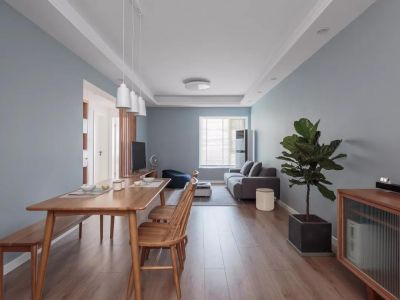 宏达世纪锦城90平米现代简约小户型装修案例