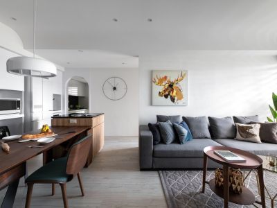 万科彩云湖现代风格89平米装修案例