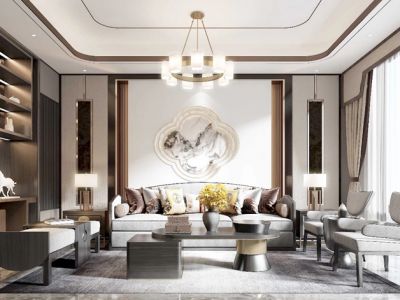 世纪英皇别墅422平新中式风格装修案例