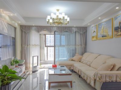 上游小区116平三居室混搭风格装修效果图