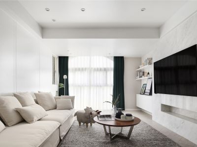 葛洲坝紫郡府简约风格142平米四室两厅装修案例