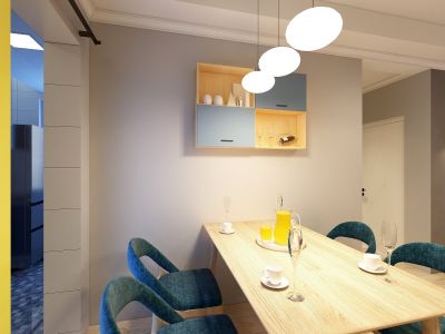 德福公元现代风格116平米三居室装修案例